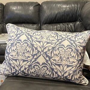 Elegant Blue and Cream Decorative Pillow brand new Castilla Textil 22x14